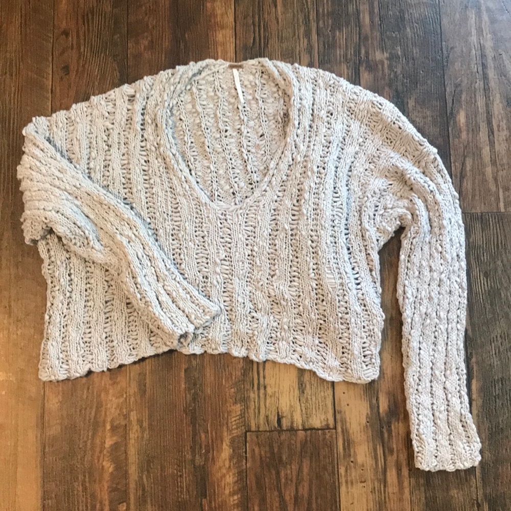 Free People Crop Knit Sweater.